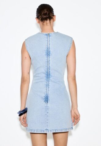Short Denim Rhinestone Dress