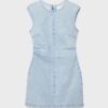 Short Denim Rhinestone Dress