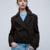 Short Double-Breasted Trench Coat