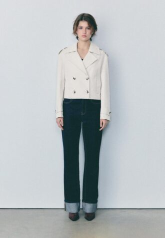 Short Double-Breasted Trench Coat Short Double-Breasted Trench Coat