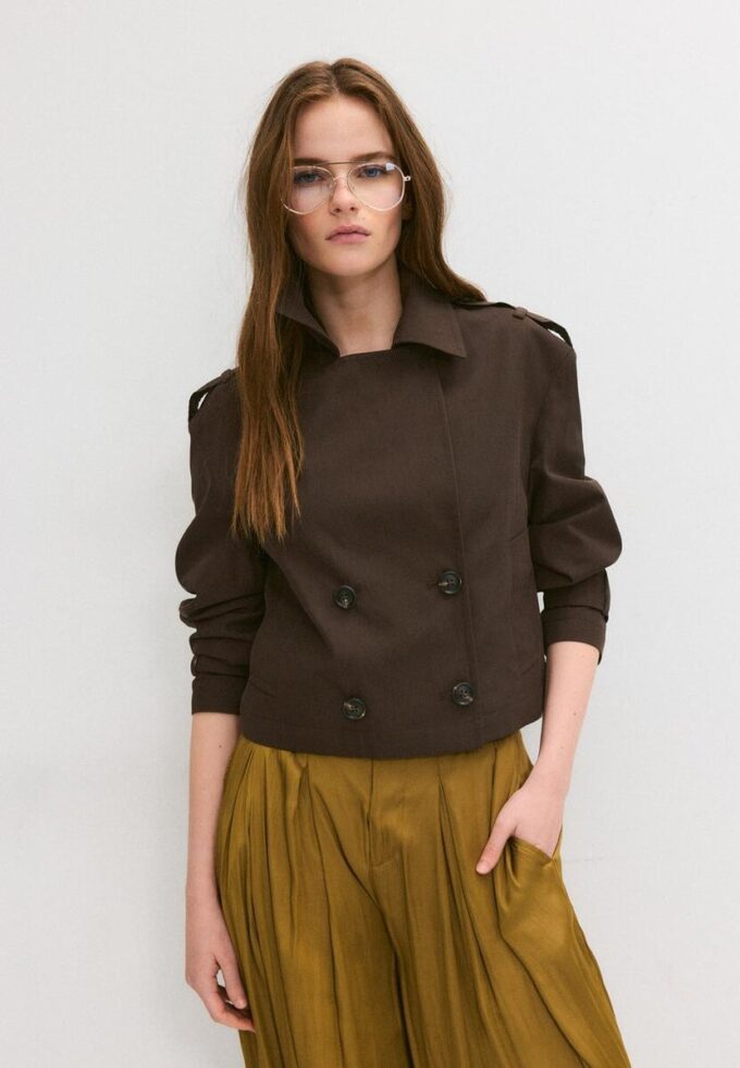Short Double-Breasted Trench Coat Short Double-Breasted Trench Coat