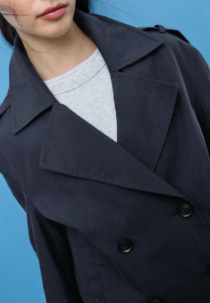 Short Double-Breasted Trench Coat Short Double-Breasted Trench Coat
