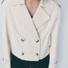 Short Double-Breasted Trench Coat Short Double-Breasted Trench Coat