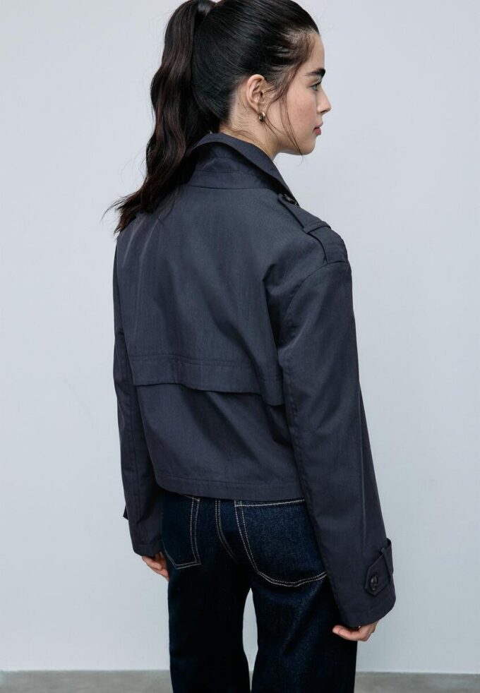 Short Double-Breasted Trench Coat Short Double-Breasted Trench Coat