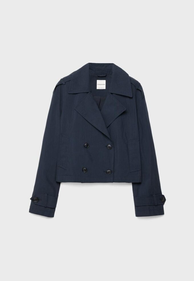 Short Double-Breasted Trench Coat Short Double-Breasted Trench Coat
