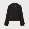 Short Double-Breasted Trench Coat