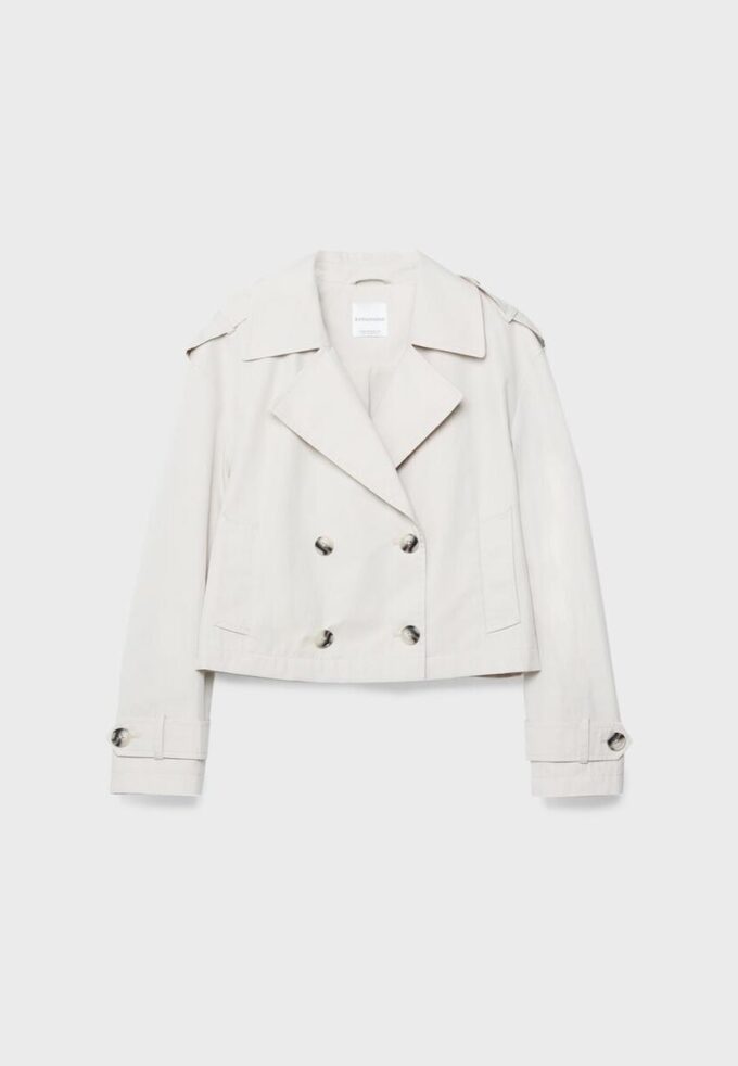 Short Double-Breasted Trench Coat Short Double-Breasted Trench Coat