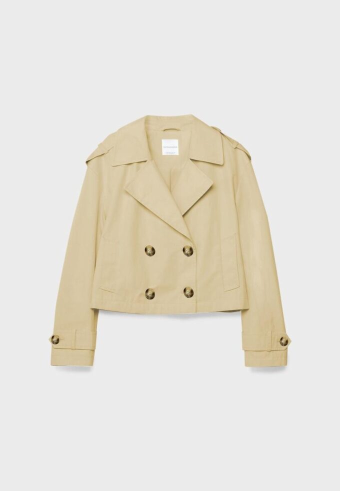 Short Double-Breasted Trench Coat Short Double-Breasted Trench Coat