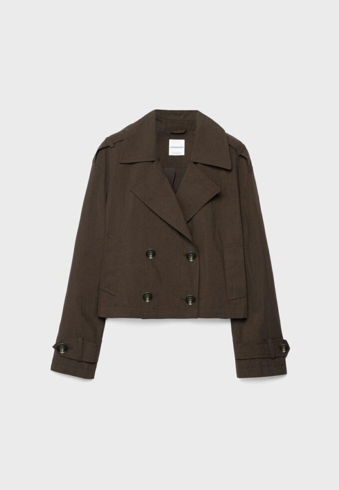 Short Double-Breasted Trench Coat Short Double-Breasted Trench Coat