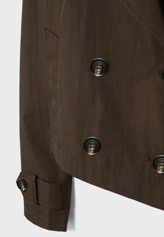 Short Double-Breasted Trench Coat Short Double-Breasted Trench Coat