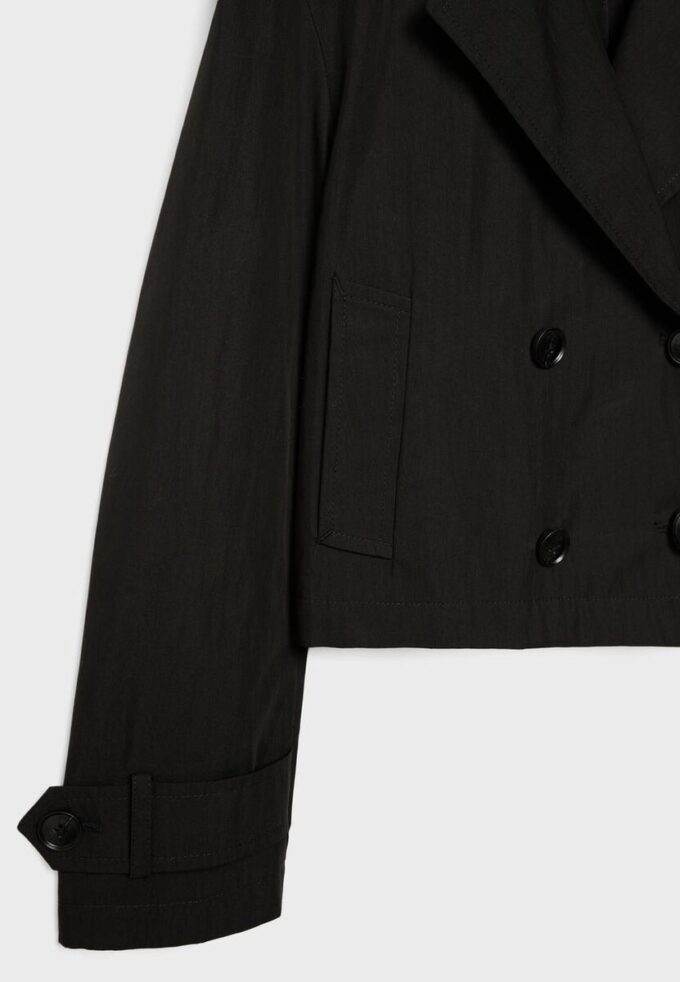 Short Double-Breasted Trench Coat