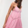 Short Dress with Lace Detail