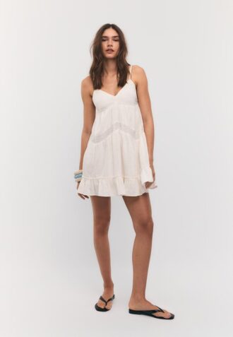 Short Dress with Lace Detail Short Dress with Lace Detail