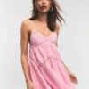Short Dress with Lace Detail