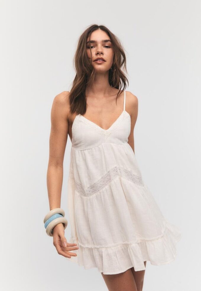 Short Dress with Lace Detail Short Dress with Lace Detail
