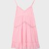 Short Dress with Lace Detail