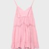 Short Dress with Lace Detail