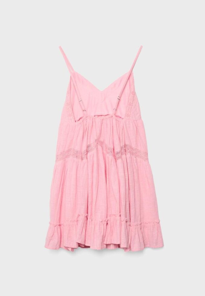 Short Dress with Lace Detail