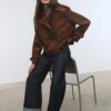 Short Faux Suede Trench Coat Short Faux Suede Trench Coat