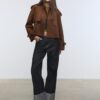Short Faux Suede Trench Coat Short Faux Suede Trench Coat