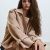 Short Faux Suede Trench Coat Short Faux Suede Trench Coat