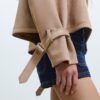 Short Faux Suede Trench Coat Short Faux Suede Trench Coat