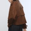 Short Faux Suede Trench Coat Short Faux Suede Trench Coat