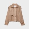 Short Faux Suede Trench Coat Short Faux Suede Trench Coat