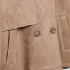 Short Faux Suede Trench Coat Short Faux Suede Trench Coat