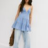 Short Flowing Dress with Tied Detail at the Back Short Flowing Dress with Tied Detail at the Back