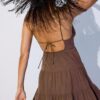 Short Flowing Dress with Tied Detail at the Back Short Flowing Dress with Tied Detail at the Back