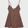 Short Flowing Dress with Tied Detail at the Back Short Flowing Dress with Tied Detail at the Back
