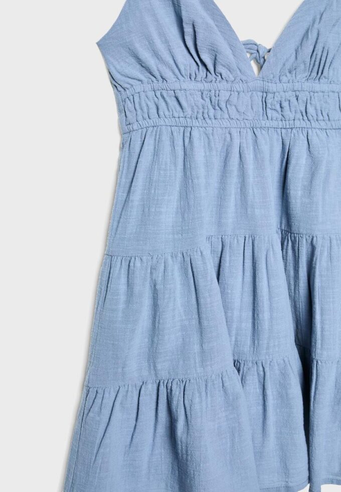 Short Flowing Dress with Tied Detail at the Back Short Flowing Dress with Tied Detail at the Back