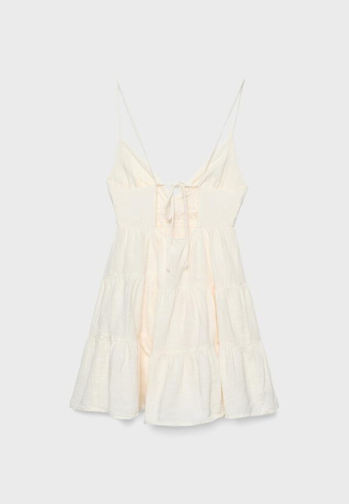 Short Flowing Dress with Tied Detail at the Back Short Flowing Dress with Tied Detail at the Back