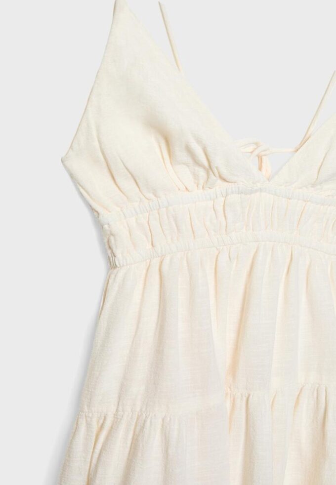 Short Flowing Dress with Tied Detail at the Back Short Flowing Dress with Tied Detail at the Back