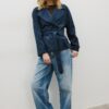 Short Flowing Trench Coat with Belt Short Flowing Trench Coat with Belt