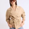 Short Flowing Trench Coat with Belt Short Flowing Trench Coat with Belt