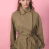 Short Flowing Trench Coat with Belt Short Flowing Trench Coat with Belt
