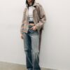 Short Flowing Trench Coat with Belt Short Flowing Trench Coat with Belt
