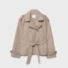 Short Flowing Trench Coat with Belt Short Flowing Trench Coat with Belt