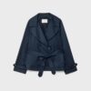 Short Flowing Trench Coat with Belt Short Flowing Trench Coat with Belt