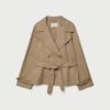 Short Flowing Trench Coat with Belt Short Flowing Trench Coat with Belt