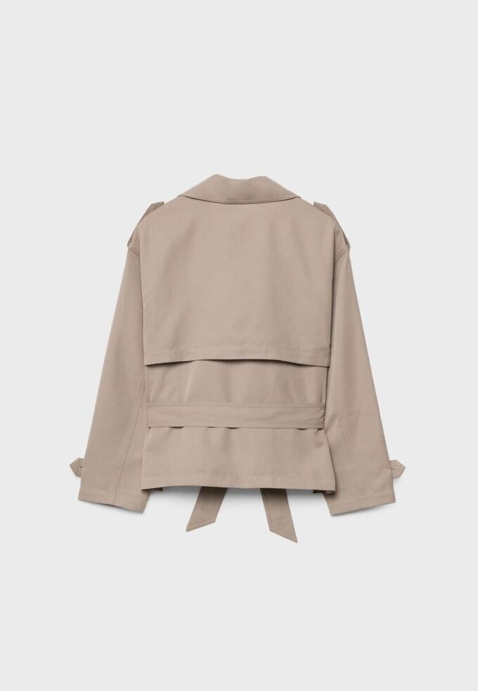 Short Flowing Trench Coat with Belt Short Flowing Trench Coat with Belt