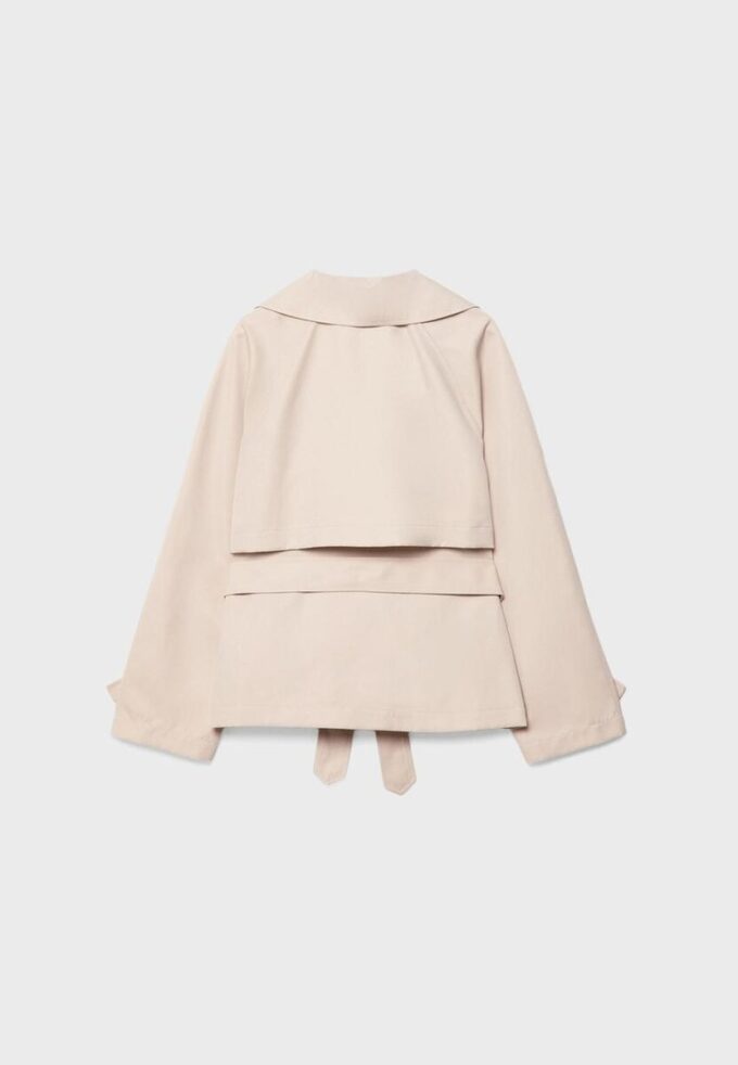 Short Flowing Trench Coat with Belt Short Flowing Trench Coat with Belt