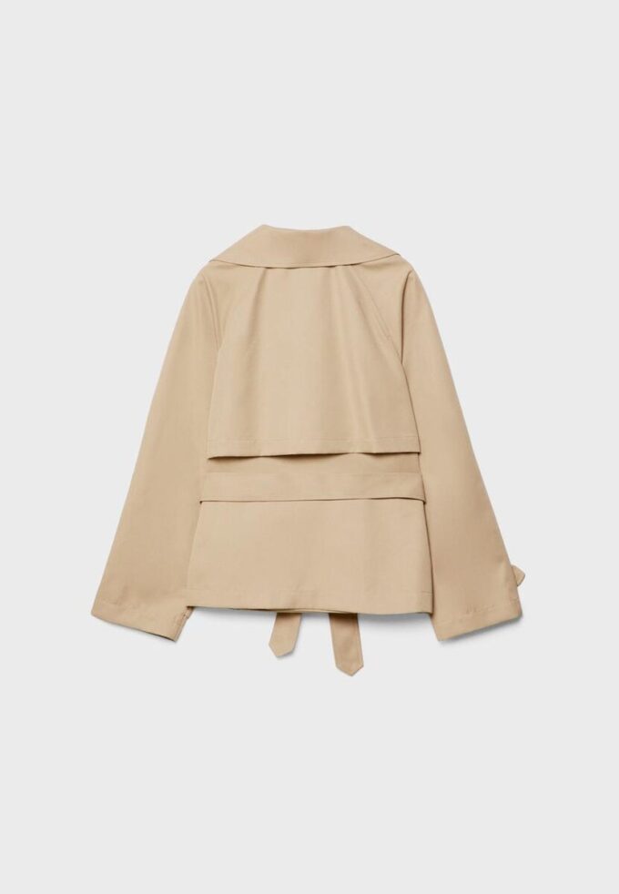 Short Flowing Trench Coat with Belt Short Flowing Trench Coat with Belt