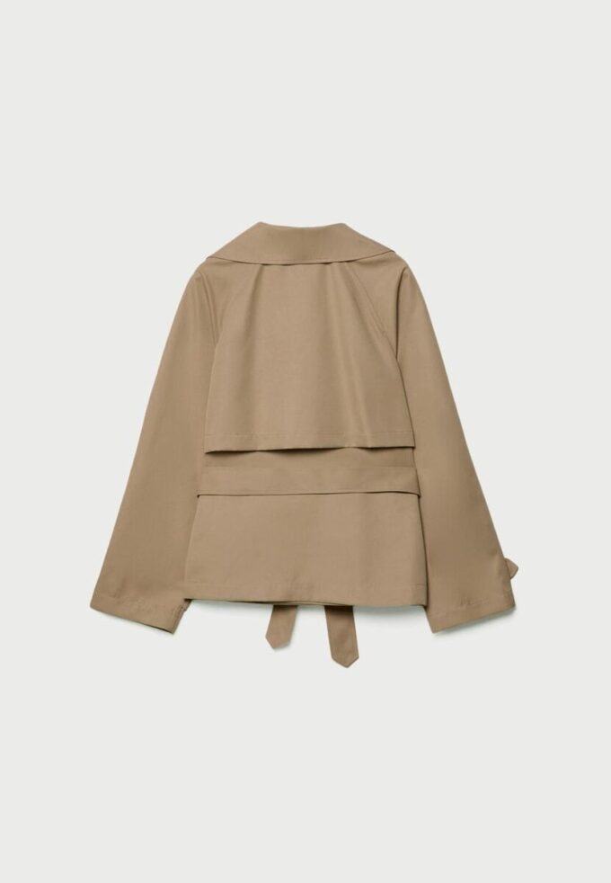 Short Flowing Trench Coat with Belt Short Flowing Trench Coat with Belt