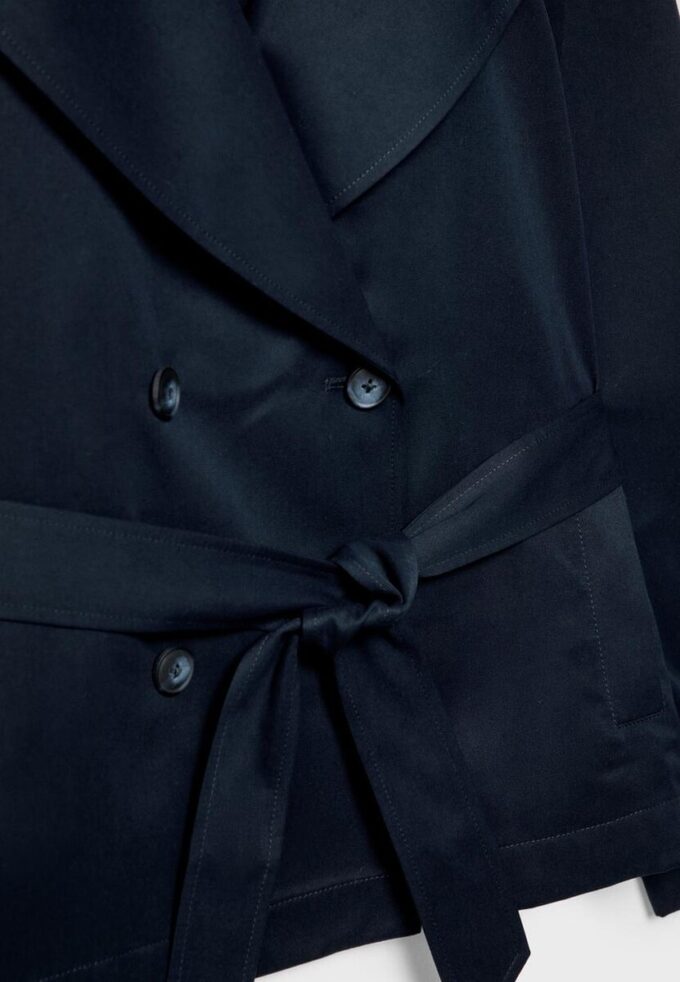 Short Flowing Trench Coat with Belt Short Flowing Trench Coat with Belt