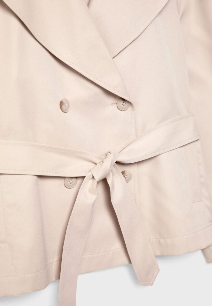 Short Flowing Trench Coat with Belt Short Flowing Trench Coat with Belt