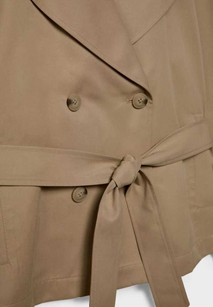 Short Flowing Trench Coat with Belt Short Flowing Trench Coat with Belt
