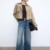 Short Fluid Trench Coat Short Fluid Trench Coat